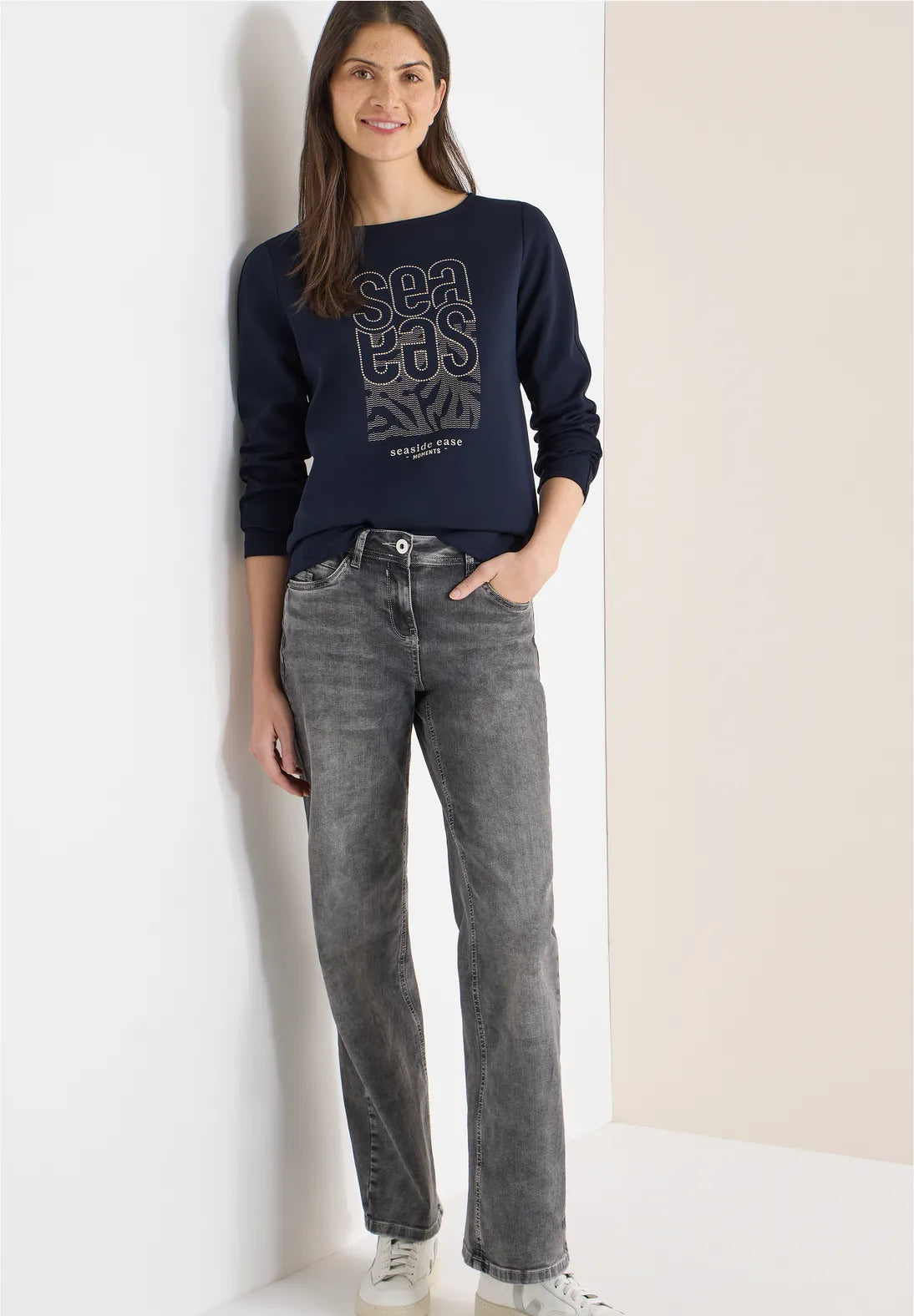 Cecil Lightweight sweatshirt in Navy 324588
