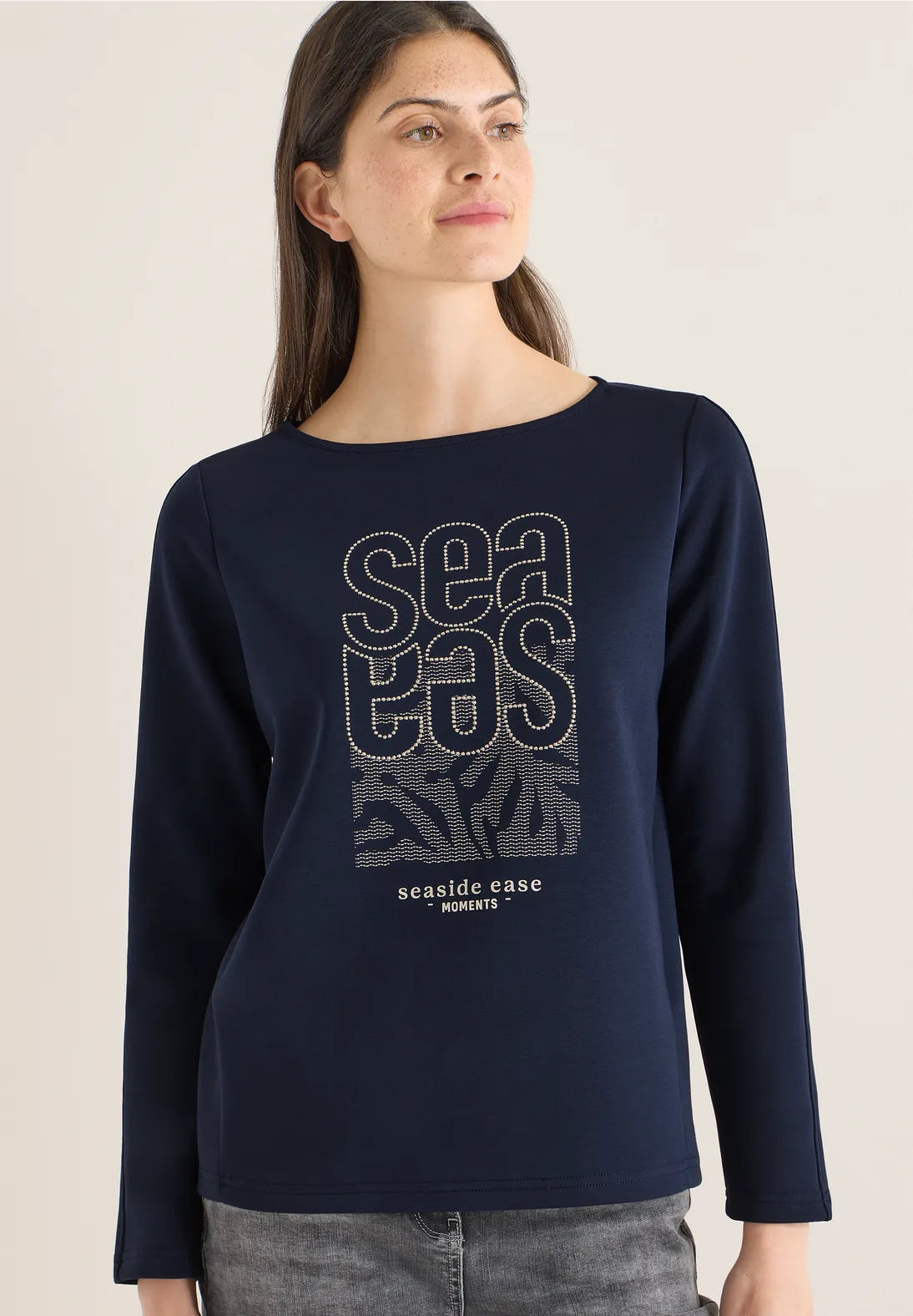 Cecil Lightweight sweatshirt in Navy 324588