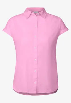 Cecil Pure Cotton Short sleeve shirt in Cherry Blossom Pink 345724