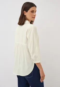 Cecil cotton shirt with self coloured stripe 345829