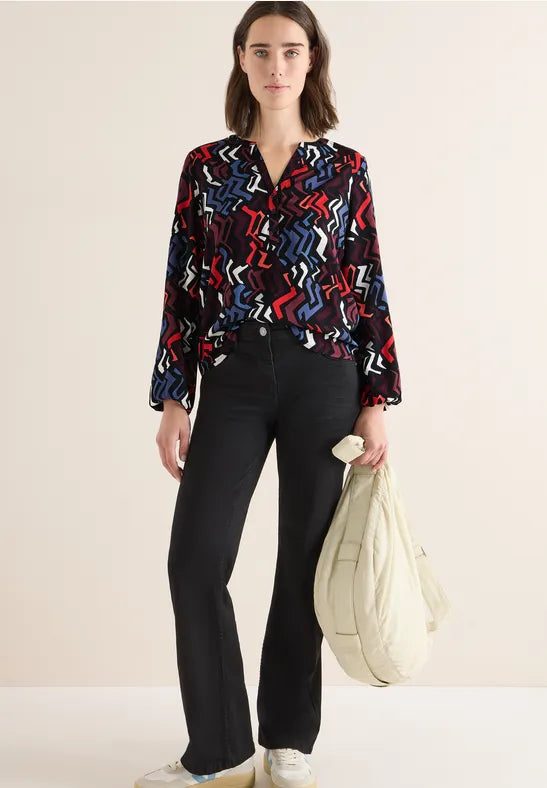 Cecil Black Blouse with graphic print 346155