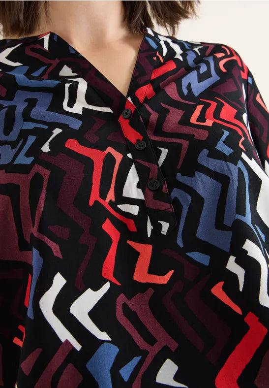 Cecil Black Blouse with graphic print 346155