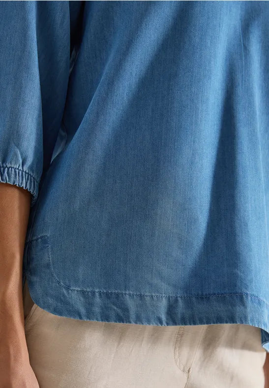 Cecil Super soft v Neck Denim shirt