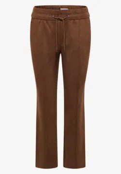 Cecil Velour Joggers in Cognac. 28" Leg 38042