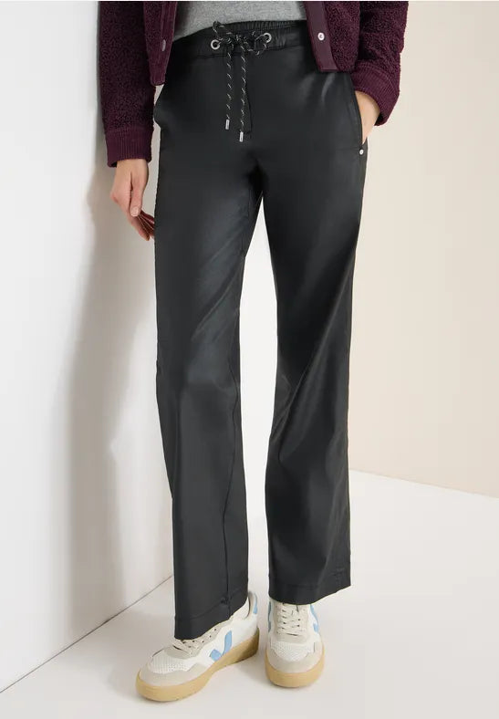 Cecil coated straight leg trousers 380171
