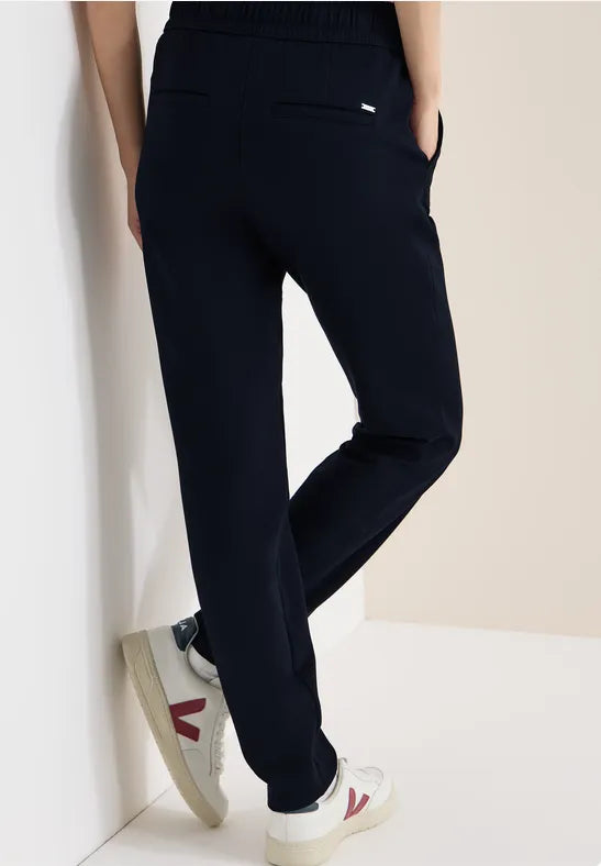 Cecil Tracey Soft Jersey Joggers in Navy 30" leg 380592