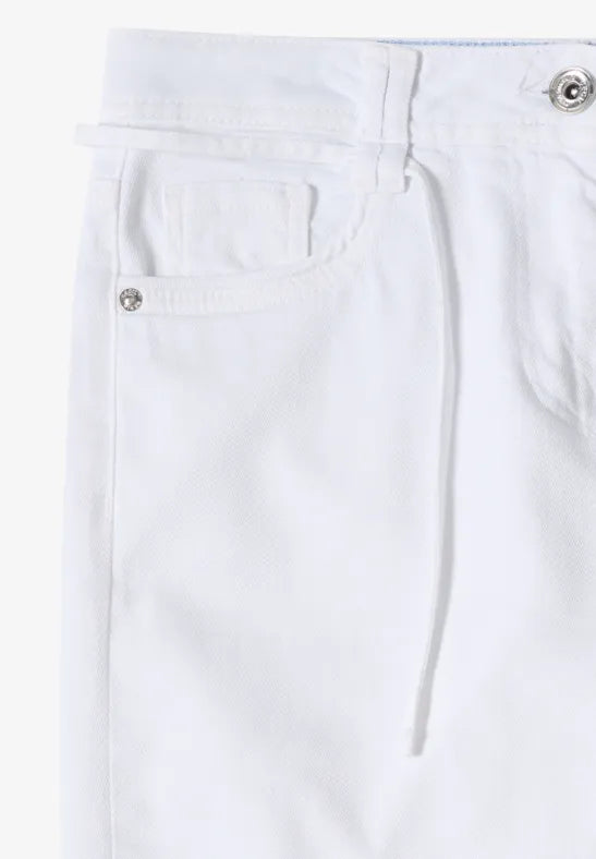 Cecil High waist 28" wide leg jeans in White 380672