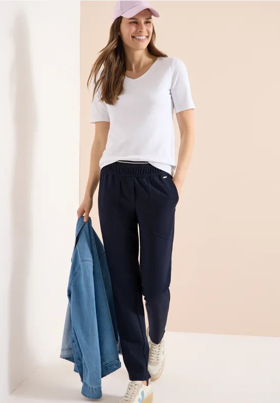 Cecil Tracey slim leg trousers in a casual fit 380806