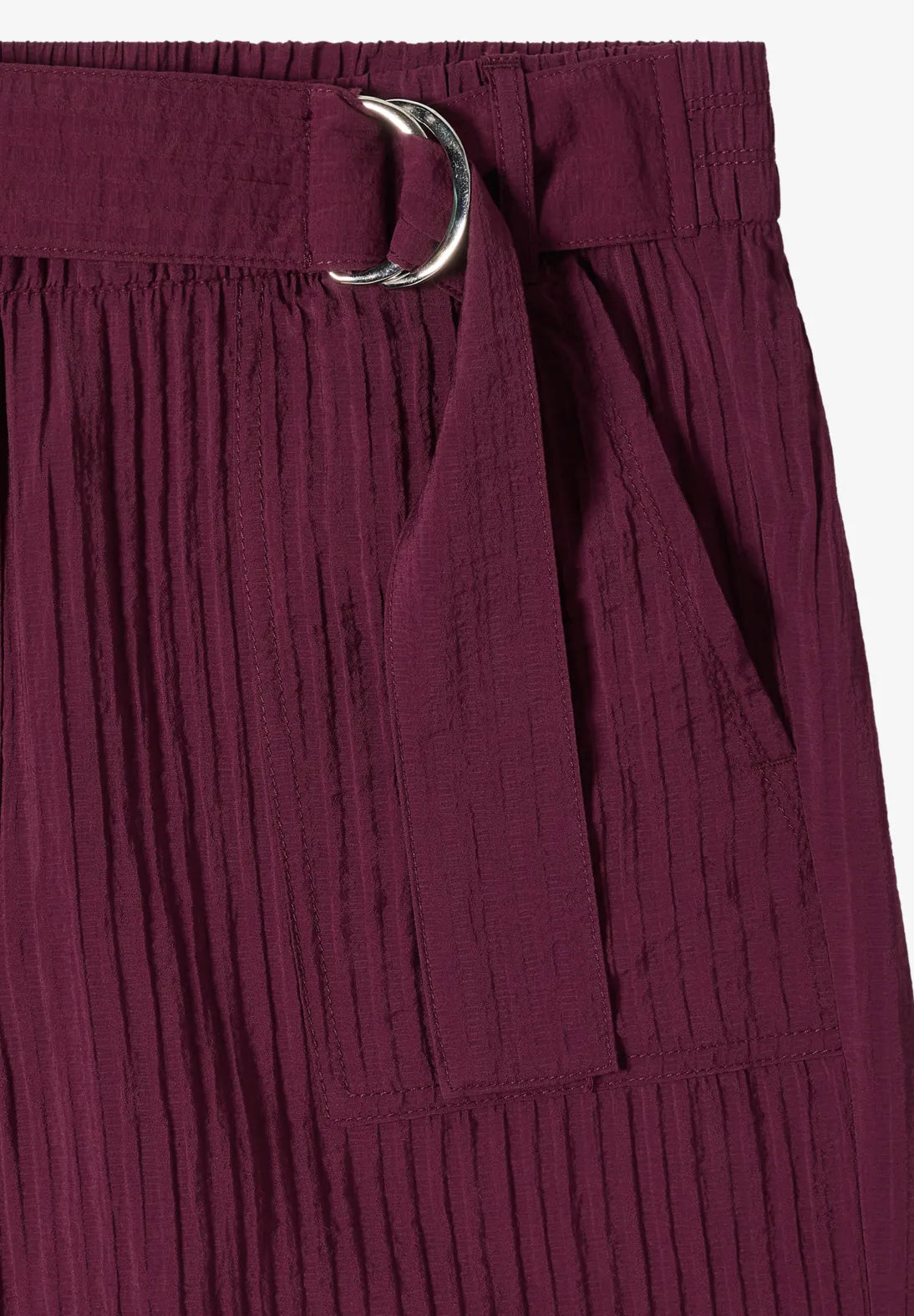 Cecil Wide Leg relaxed fit trousers with belt detail 26" leg 380812 Grape
