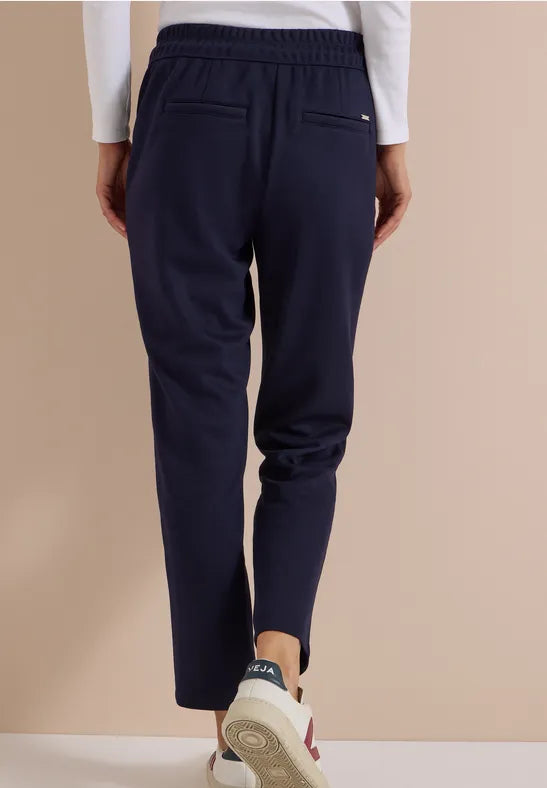 Cecil Tracey Joggers in navy with Zip pockets and 28" Leg 381386
