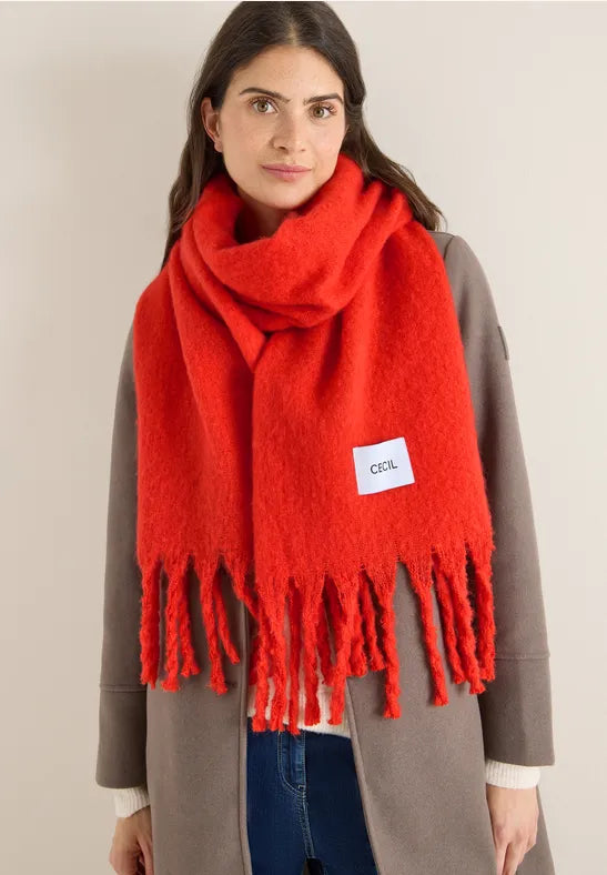 Cecil Big Cosy Scarf with fringes 572983