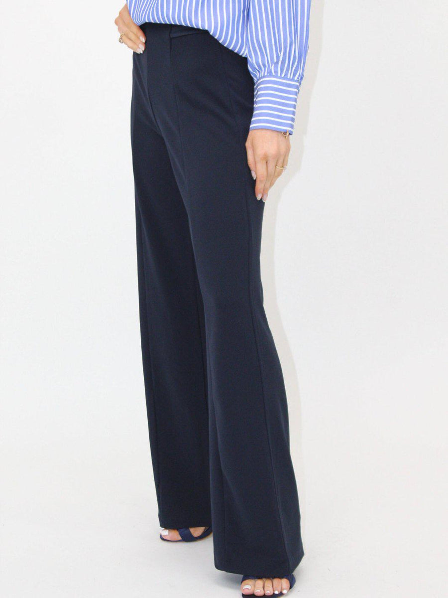 Kate And Pippa Lulu Straight leg Stretch Trousers . Sand Navy Black