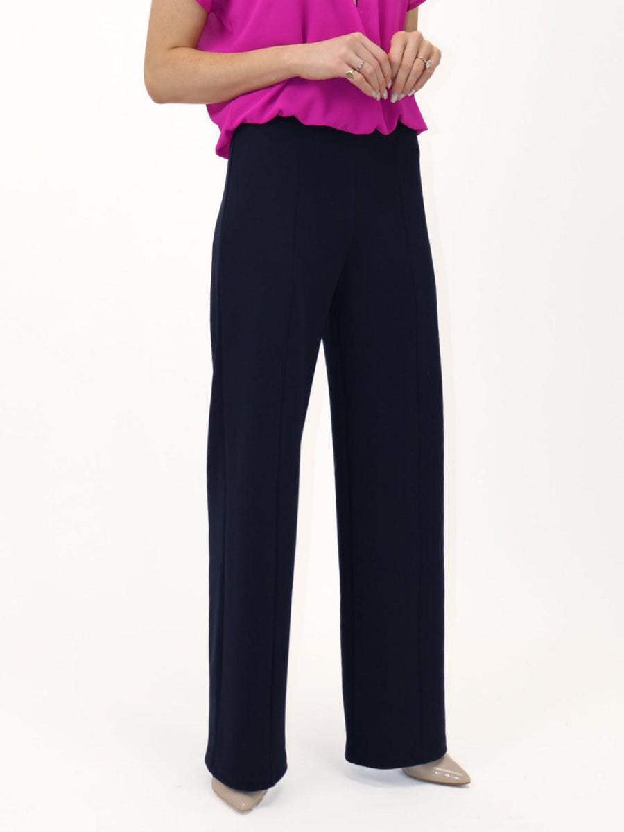Kate And Pippa Lulu Straight leg Stretch Trousers . Sand Navy Black