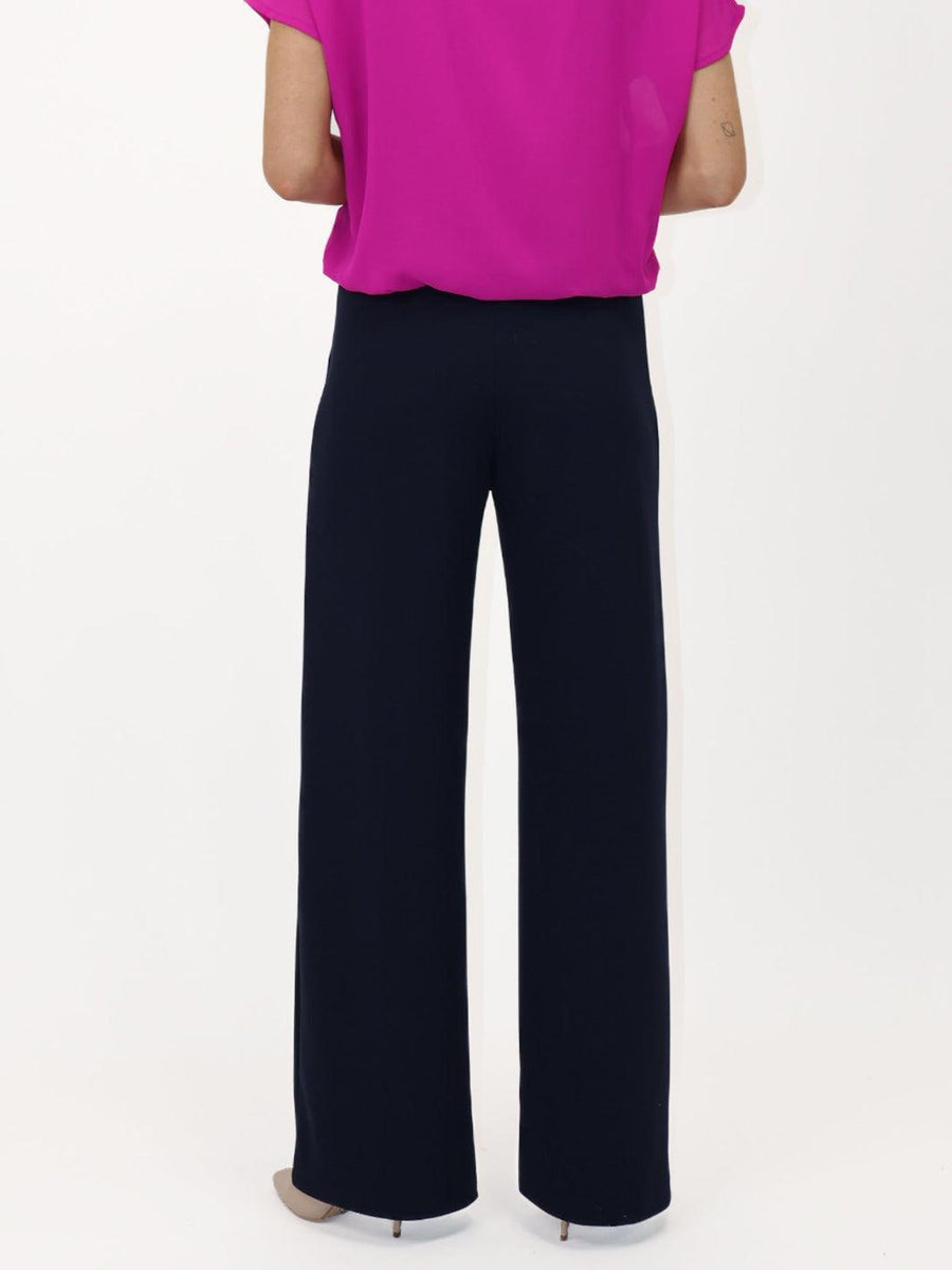 Kate And Pippa Lulu Straight leg Stretch Trousers . Sand Navy Black