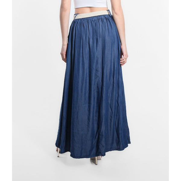 Tencel Maxi Skirt with woven belt