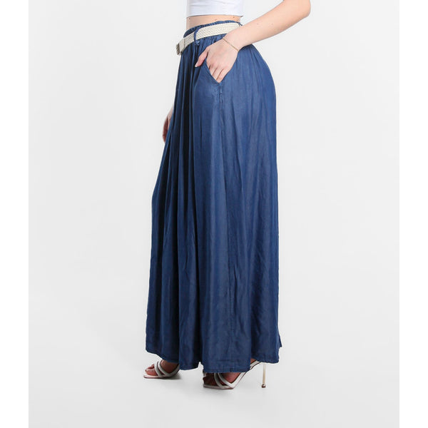 Tencel Maxi Skirt with woven belt