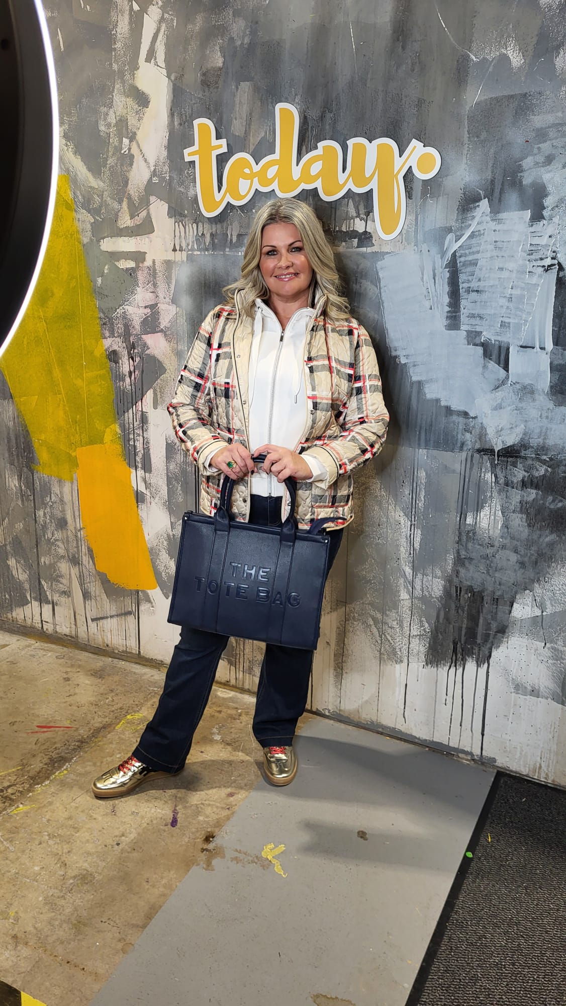 Roisins Accessories Large "The Tote Bag" Faux Leather Taupe or Navy