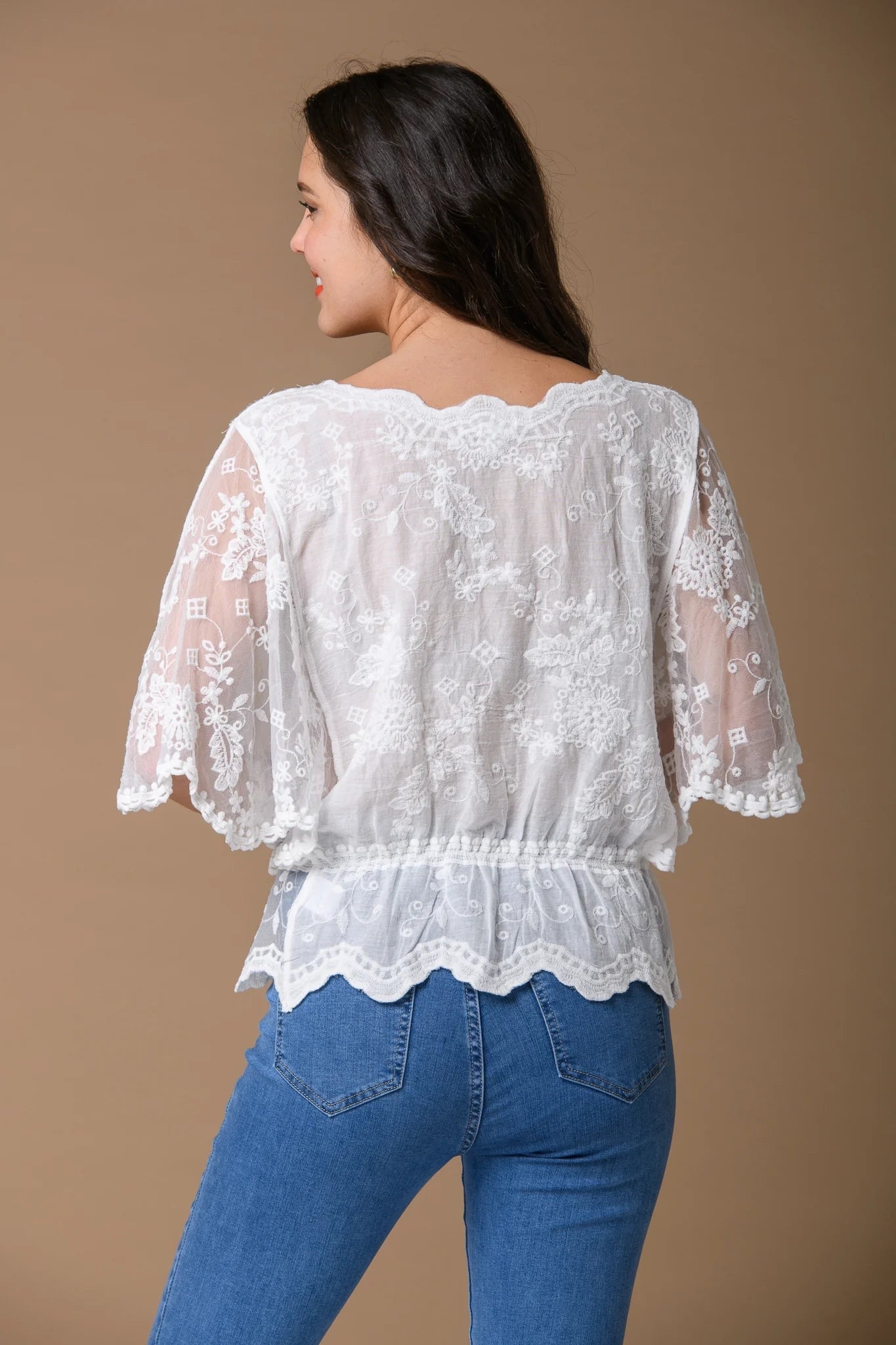 Pretty Angel sleeve top 75392 White