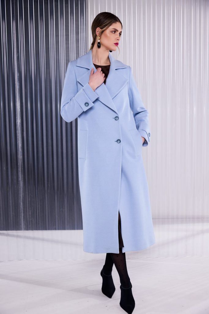 Kate Cooper Wool Mix Coat with Sleeve Tabs Kcaw26103