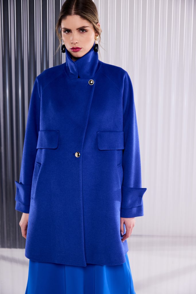 Kate Cooper Single Button Coat With Flap Pocket And Tab Sleeve Kcaw26125