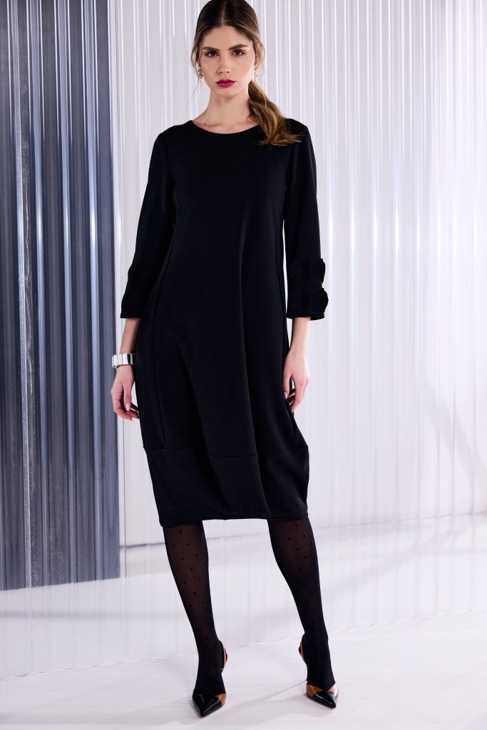 Kate Cooper Baloon Shape Dress With Scallop Detail On Sleeve Kcaw26136