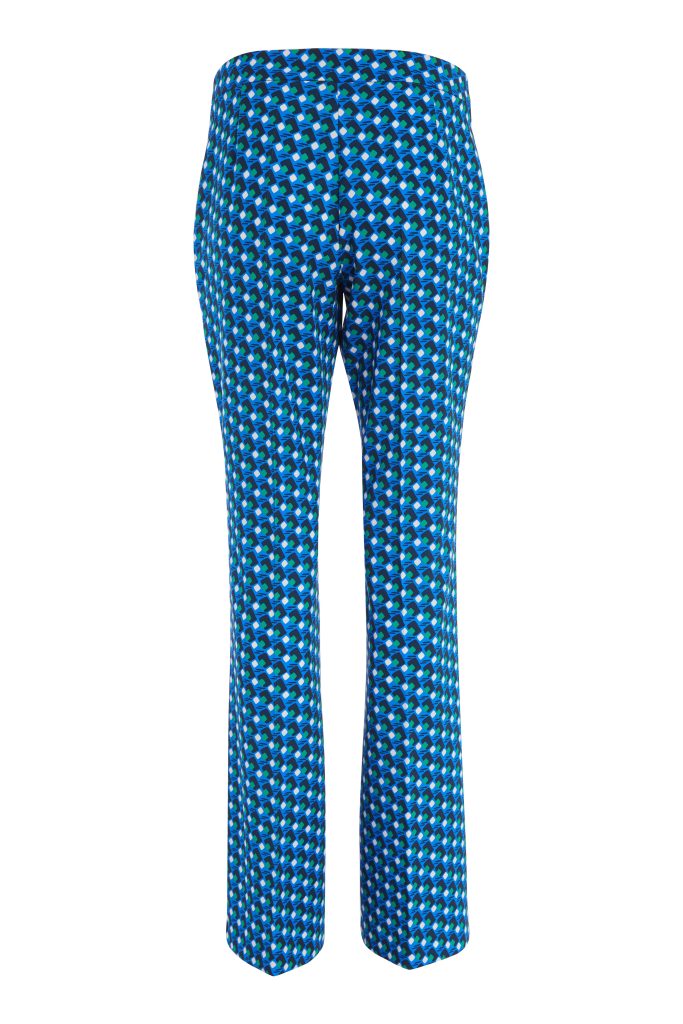 Kate Cooper Geometric print trouser suit in Dazzling Blue Kcs25125/126