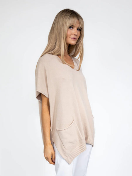 Kate And Pippa Anna Sleeveless knit with pockets. All Colours