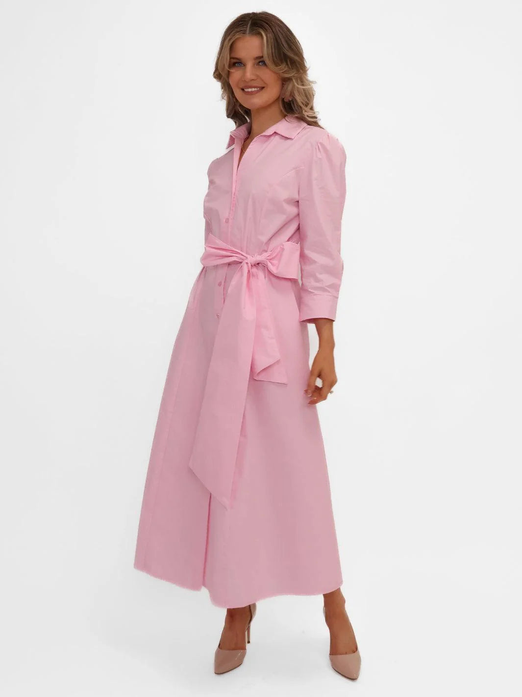 Kate And Pippa Victoria Midi Dress in light pink 26