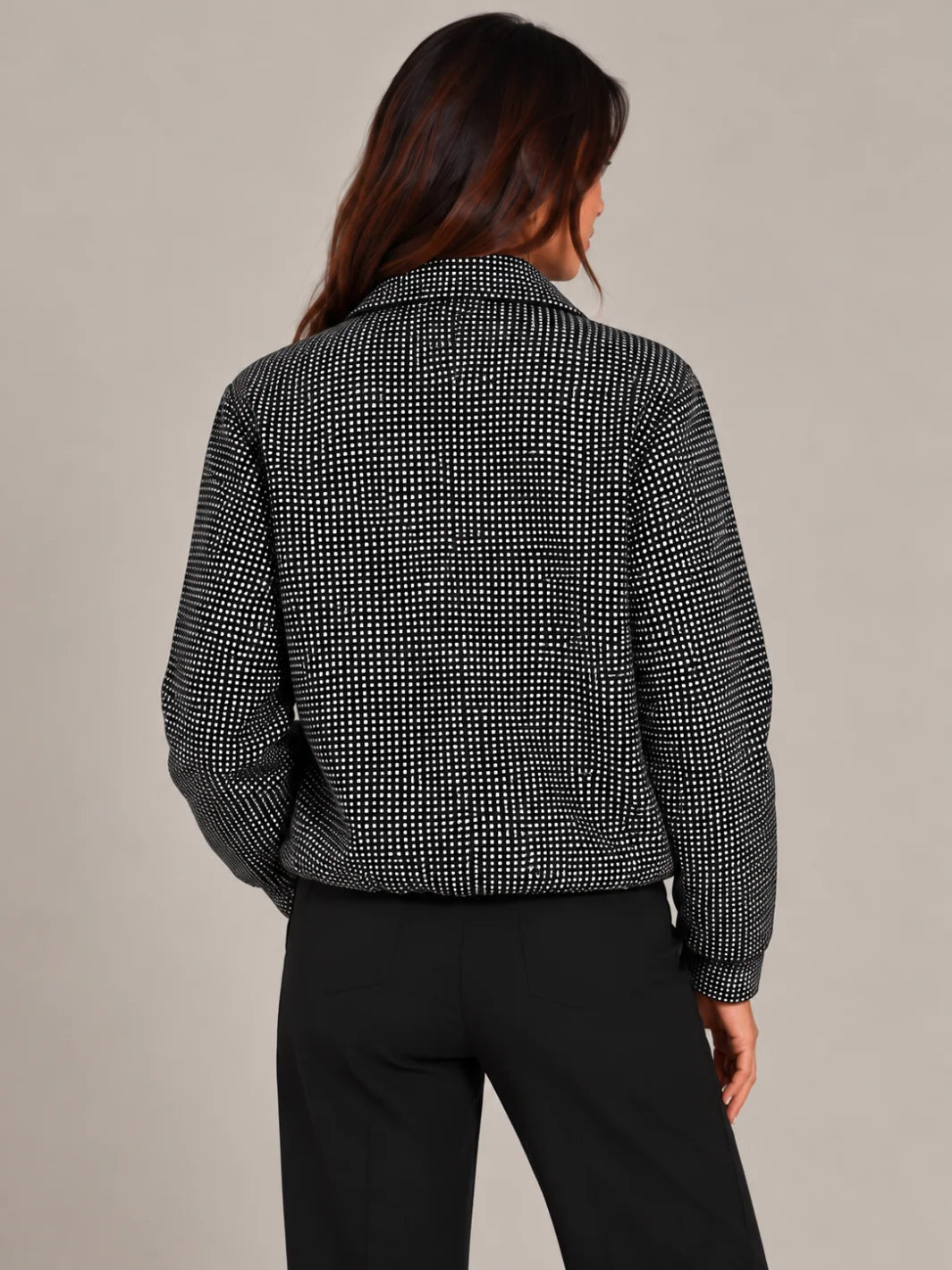 Kate And Pippa Cotswold Heritage Check Jacket with funnel neck Zip and pockets
