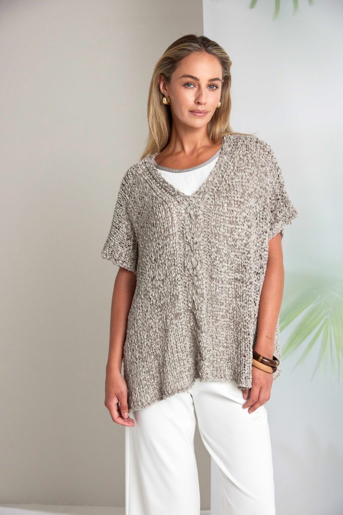 Naya v Neck Waffle Knit Nas26121