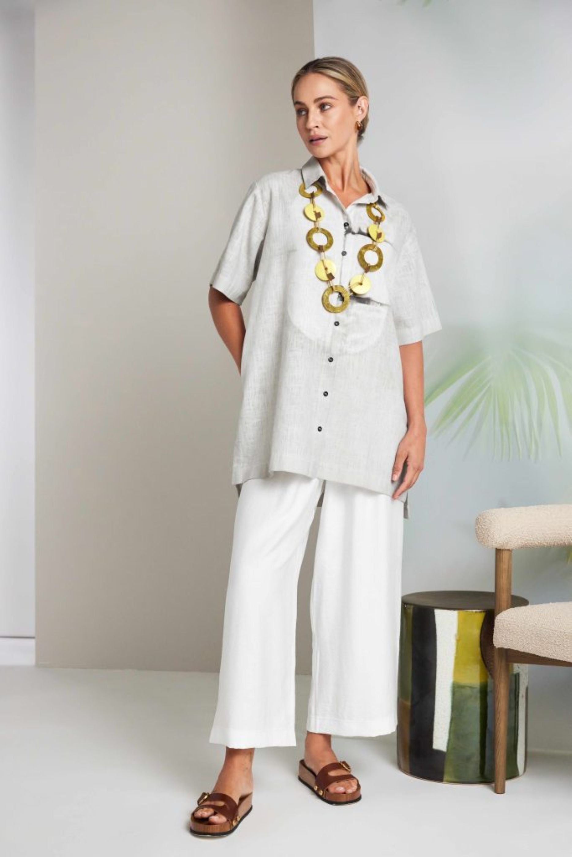 Naya Colour Loop Necklace With Small Disc Nas26372