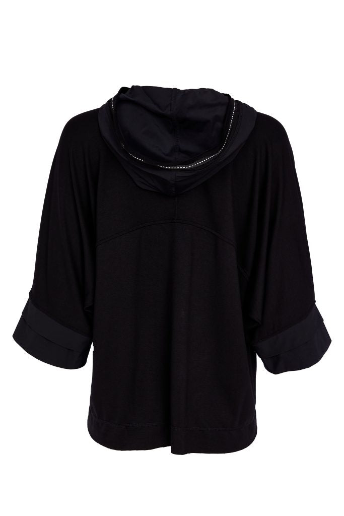 Naya Drawstring Hem Zip Jacket With Contrast stitching and Pocket Nas26196