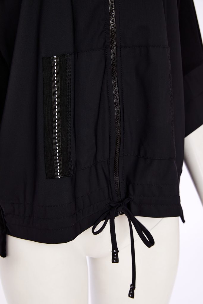 Naya Drawstring Hem Zip Jacket With Contrast stitching and Pocket Nas26196