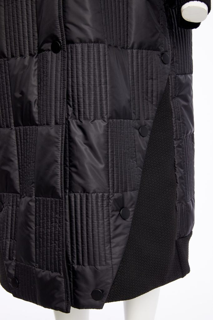 Naya Padded Hooded Coat with Ribbed panels and pocket detail Naw25201