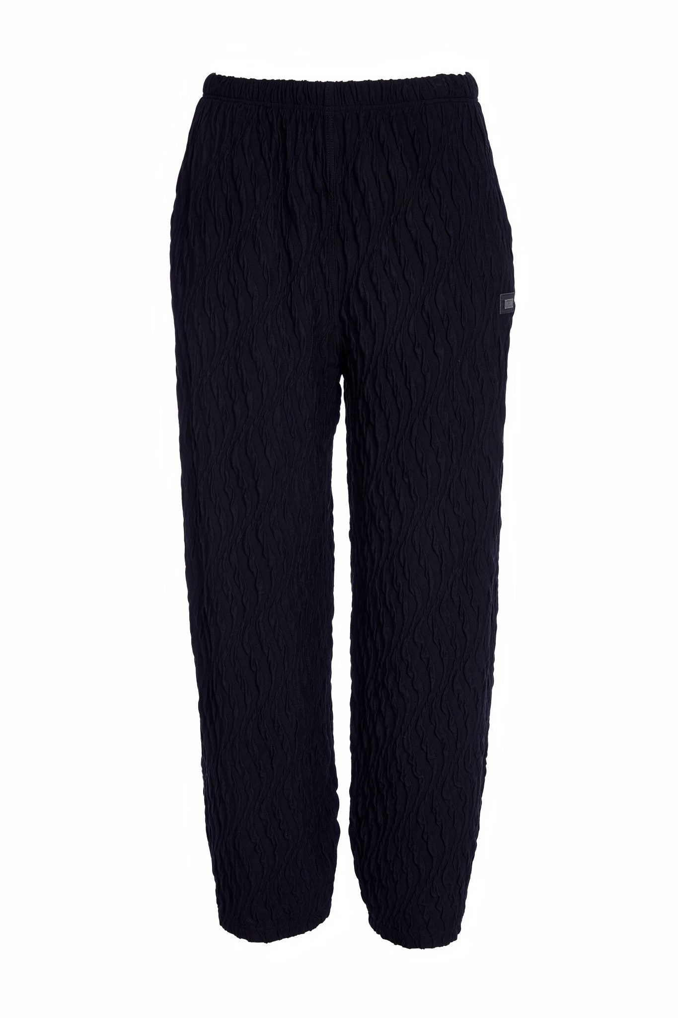 Naya Embossed knit soft pull up trouser Black Naw25230