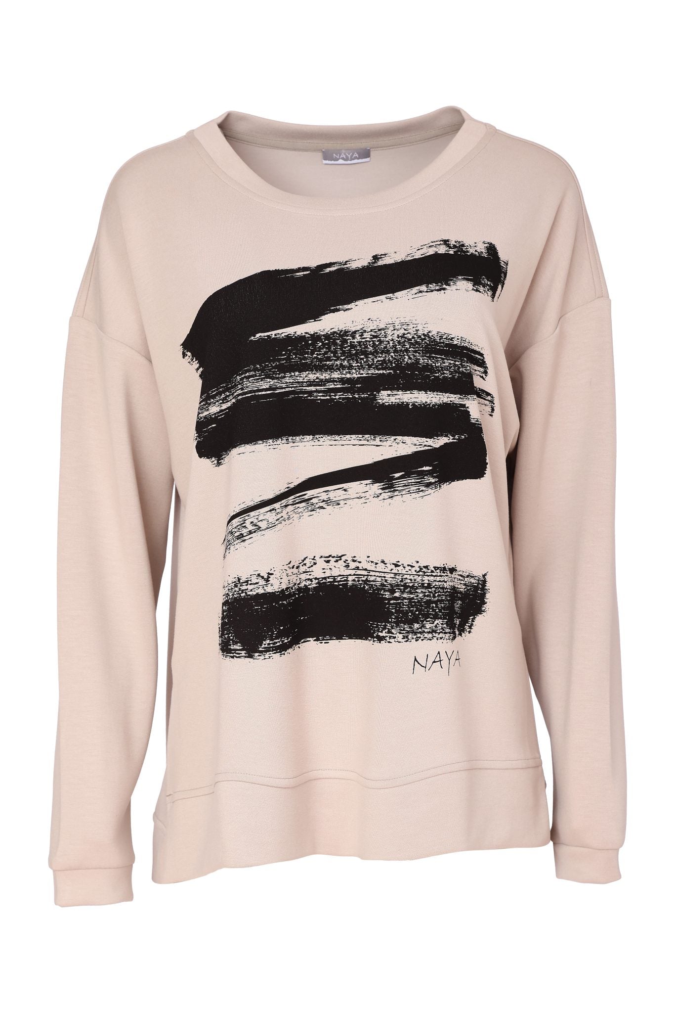 Naya Brush Stroke Placement Print Sweatshirt Naw26146