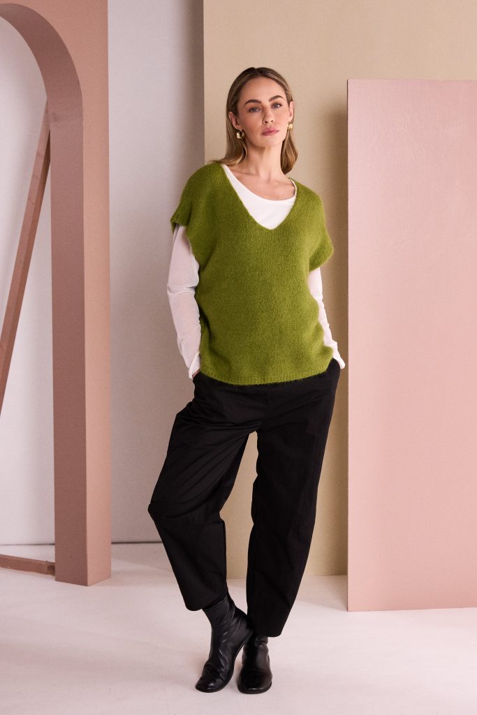 Naya Vee Neck Soft Knit With Extended Shoulder Naw26284