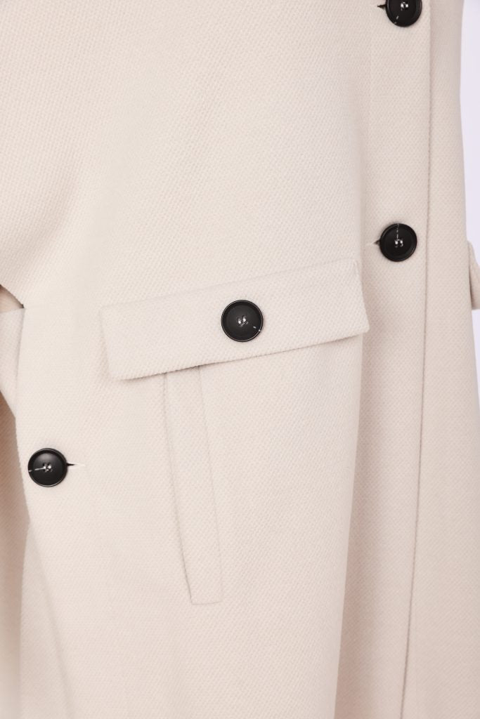 Naya High Neck Button Through Jacket With Pocket Flap Naw26293