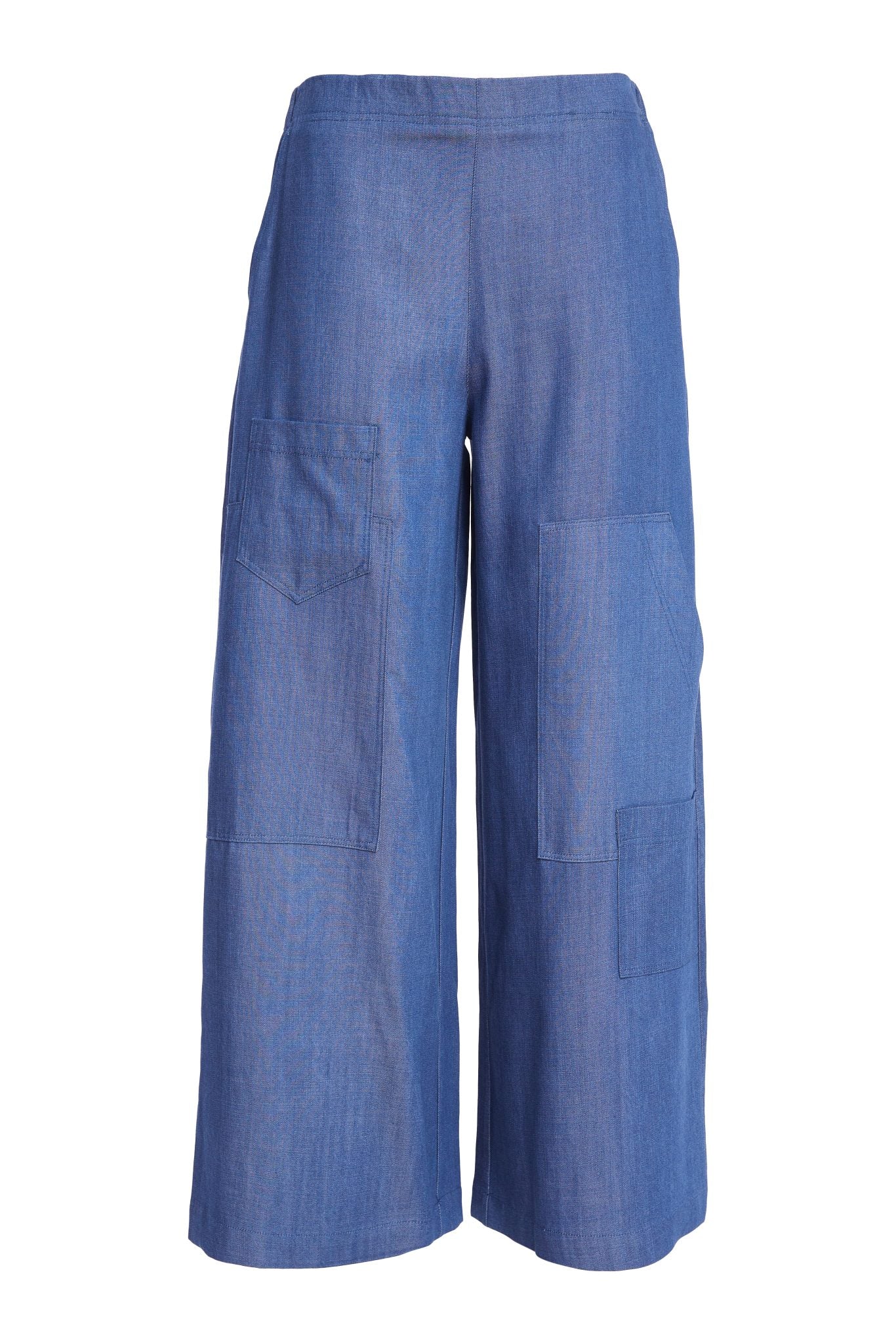 Naya Wide Leg Denim Look Trouser With Pockets Npa26272