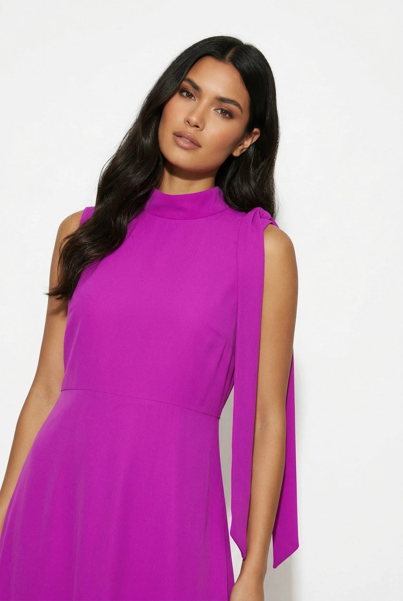Marc Angelo Sleeveless Maxi Dress with Shoulder Bow 25163