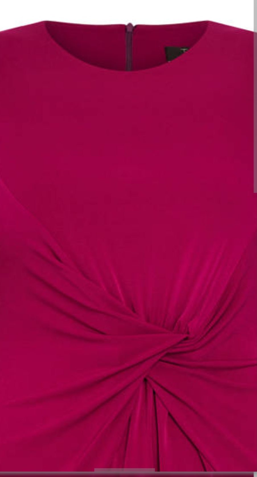 Tia Knot Waist Jersey Dress in Bordeaux Red 78700