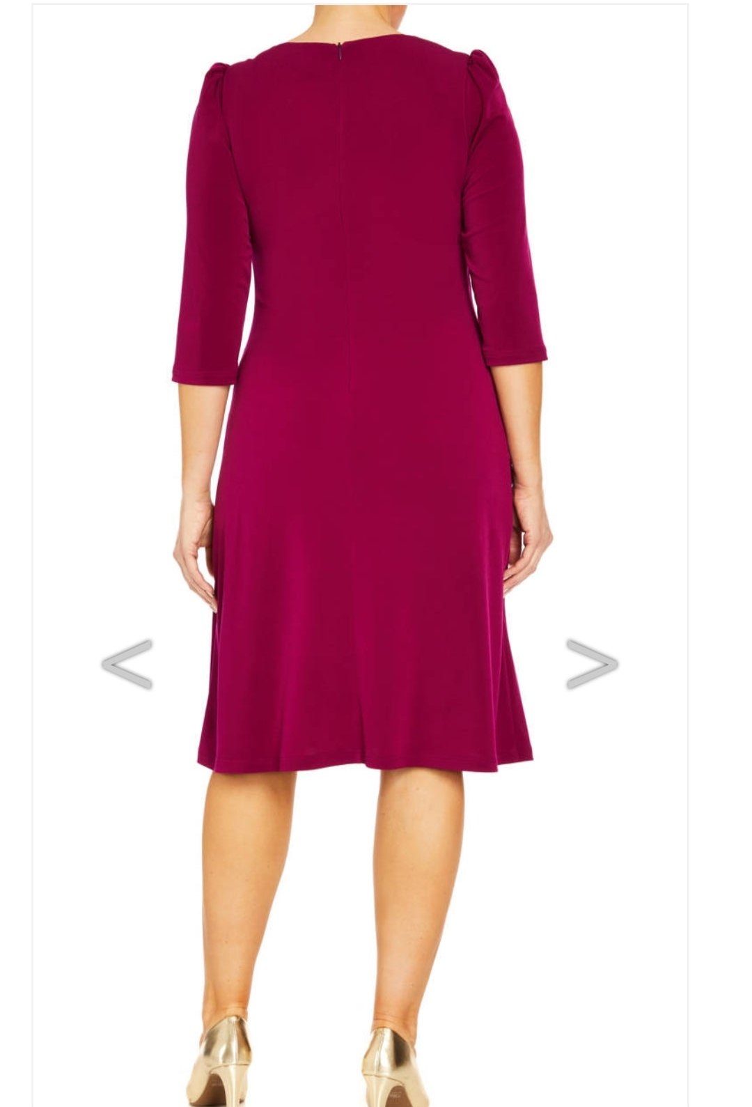 Tia Knot Waist Jersey Dress in Bordeaux Red 78700