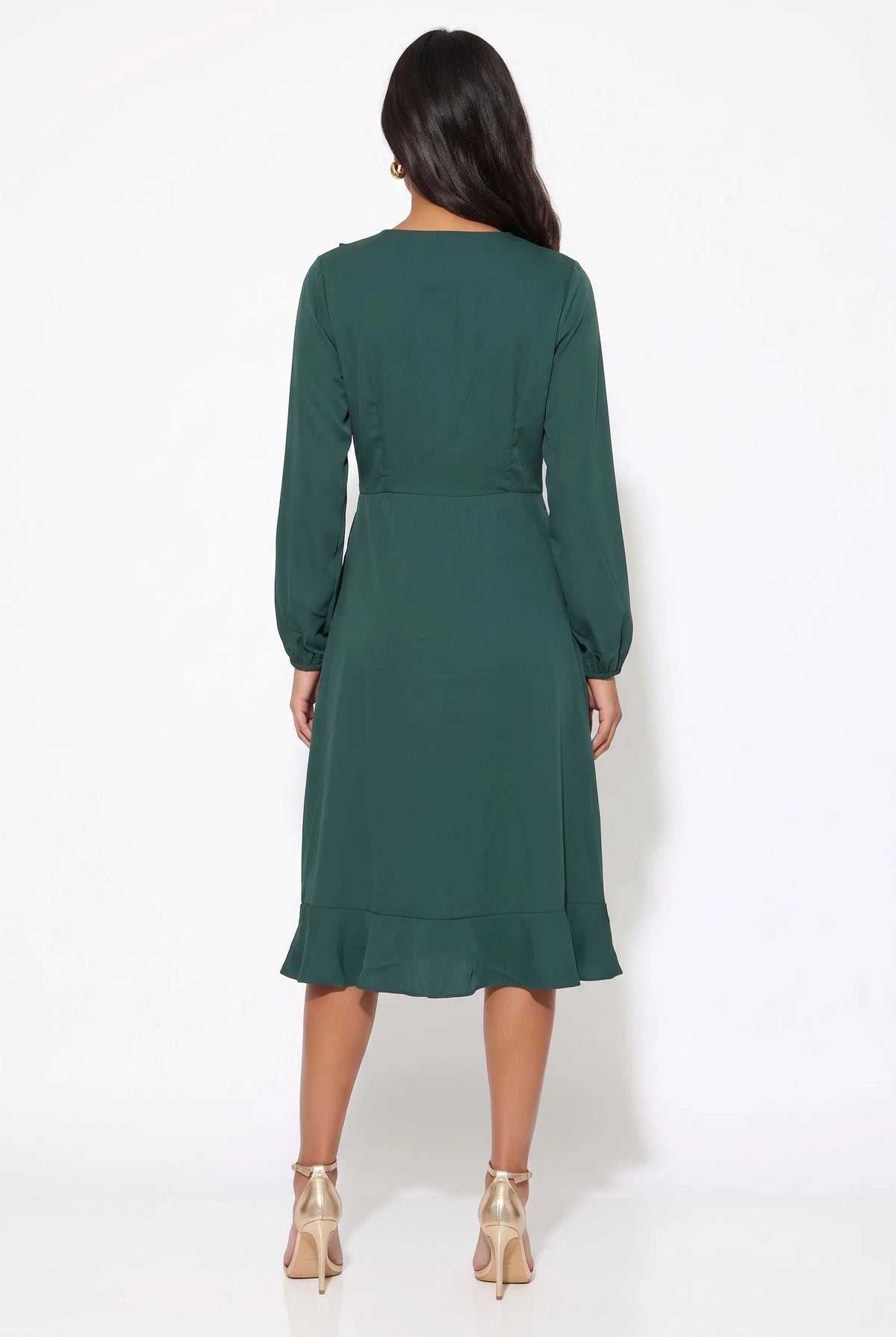 Marc Angelo Faux Wrap Dress with Ruffle Detail 81116