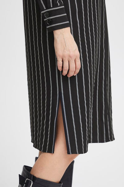 Fransa black pinstripe shirt dress 20612559