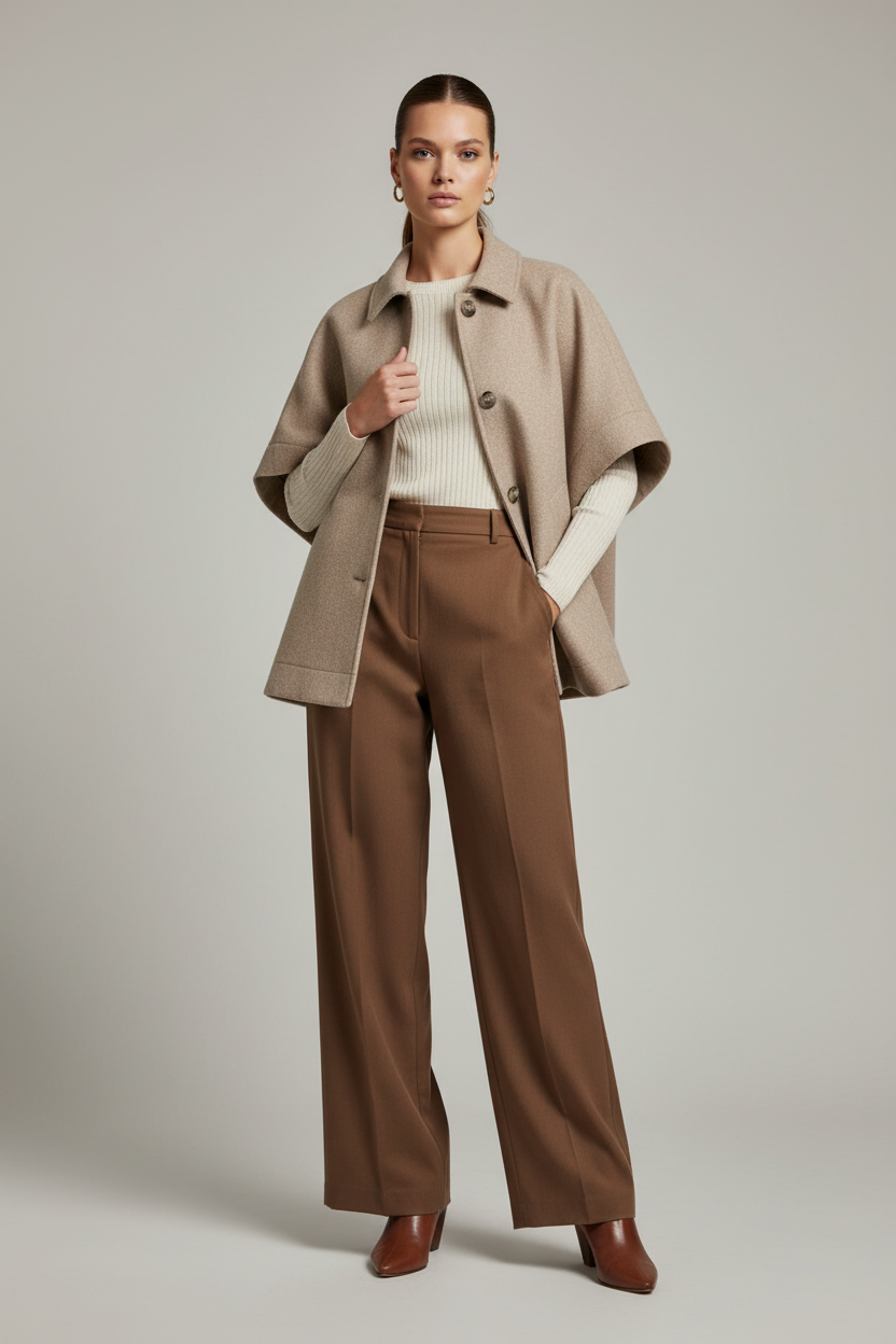 Cape jacket model - high fashion