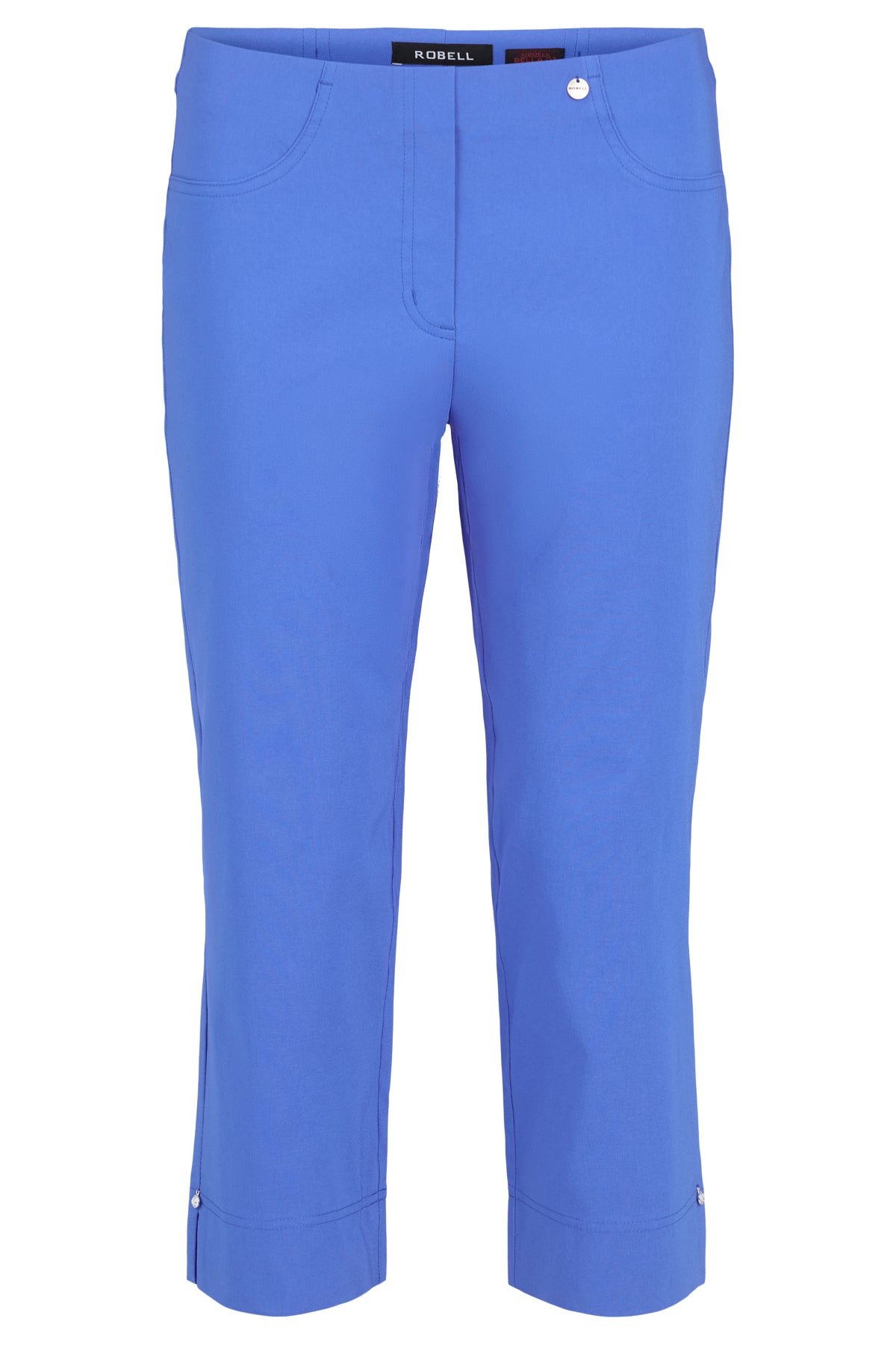 Robell Bella Stretch Capri Trousers in Nautical Blue