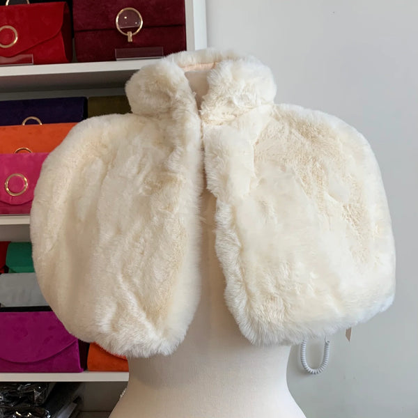 Faux Fur Cape with high neck effect. All Colours