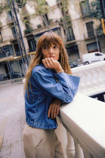 Byoung Collarless Denim Jacket 20818565