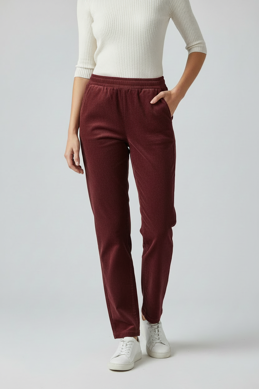 Fransa FRCORY Straight leg cord Trousers in Port Royal 20617381