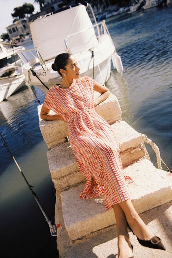 Byoung ByPrisca Crochet knit dress with rope belt 20818441